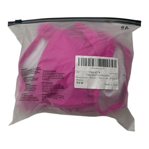 SweatyRocks Women’s 2‑Piece Pink Bikini Set Size M Molded Cups NWT - Picture 5 of 6
